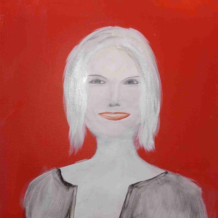 Kunstmaling sparring let øvet. 