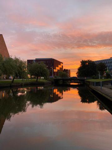 Solnedgang over vandet